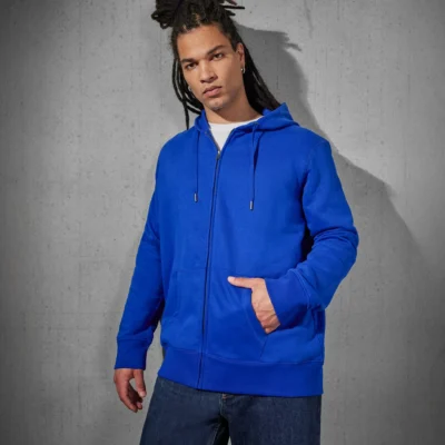 Bluza męska B&C KING z kapturem na zamek